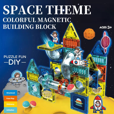 68Pcs Space Magnetic Pipeline Building Block